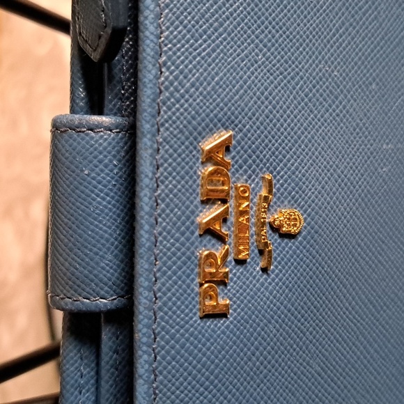 Prada Saffiano Bifold Compact Half Zip Wallet - Picture 12 of 13
